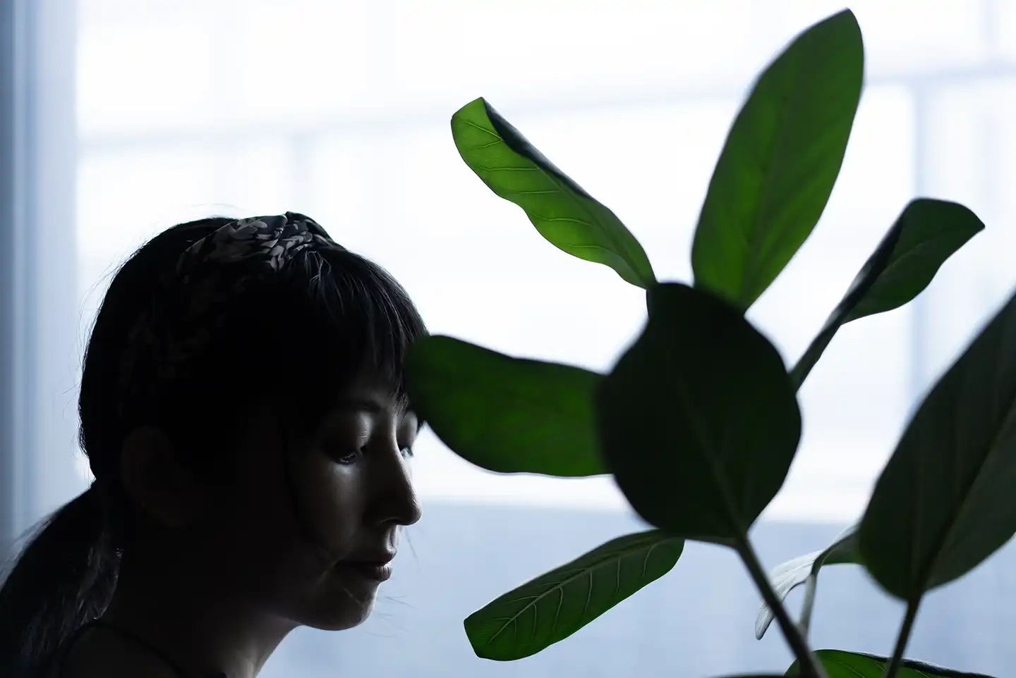 Woman finding solace in plants a.k.a horticultural therapy