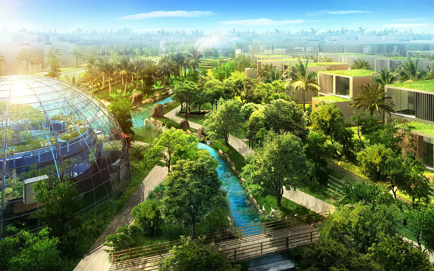 Plants in architecture Sustainable City Dubai